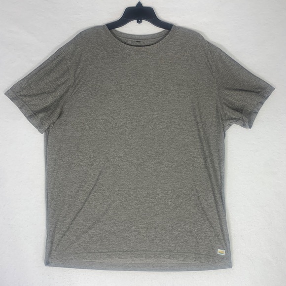 Vuori Strato Tech Tee Shirt Mens XL Heather Gray Performance Short Sleeve Gym - Picture 2 of 7